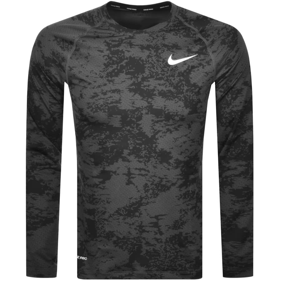 Alternative Image for ProductNike Training Camo Long Sleeve T Shirt Grey1